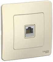 Розетка компьютерная с рамкой Systeme Electric Blanca 1-м. RJ45 5e молочный картинка